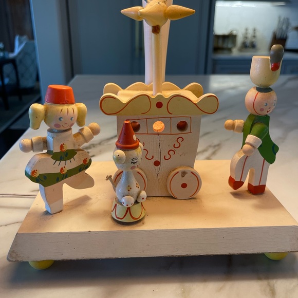 Adorable Vintage Nursery Lamp with Music Box and Nightlight by IRMI Originals - Picture 4 of 11